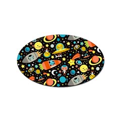 Space Pattern Sticker Oval (100 Pack)