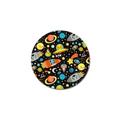 Space Pattern Golf Ball Marker (4 Pack)