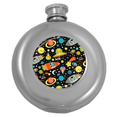 Space Pattern Round Hip Flask (5 Oz)