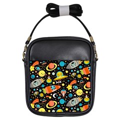 Space Pattern Girls Sling Bag