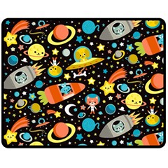 Space Pattern Fleece Blanket (medium)