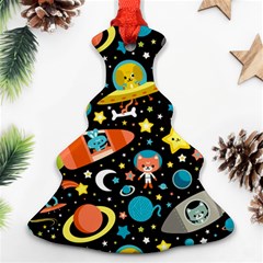 Space Pattern Christmas Tree Ornament (two Sides) by Bedest