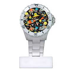 Space Pattern Plastic Nurses Watch