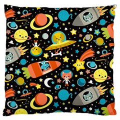 Space Pattern Standard Premium Plush Fleece Cushion Case (one Side) by Bedest