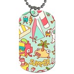 Summer Up Cute Doodle Dog Tag (One Side) Front