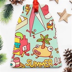 Summer Up Cute Doodle Bell Ornament (two Sides) by Bedest