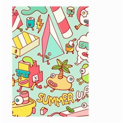 Summer Up Cute Doodle Small Garden Flag (two Sides) by Bedest