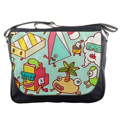 Summer Up Cute Doodle Messenger Bag by Bedest