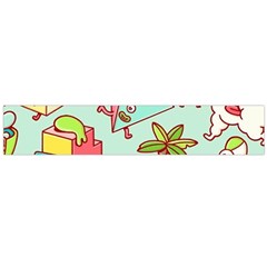 Summer Up Cute Doodle Large Premium Plush Fleece Scarf  by Bedest