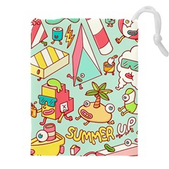 Summer Up Cute Doodle Drawstring Pouch (5xl) by Bedest