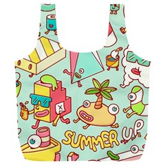 Summer Up Cute Doodle Full Print Recycle Bag (xxl) by Bedest