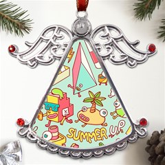 Summer Up Cute Doodle Metal Angel With Crystal Ornament by Bedest