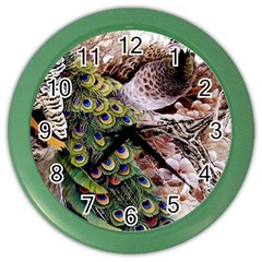 Japanese Painting Flower Peacock Color Wall Clock by Bedest