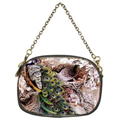 Japanese Painting Flower Peacock Chain Purse (One Side)