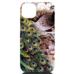 Japanese Painting Flower Peacock iPhone 14 Plus Black UV Print Case