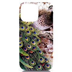 Japanese Painting Flower Peacock iPhone 14 Pro Max Black UV Print Case