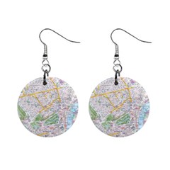 London City Map Mini Button Earrings by Bedest