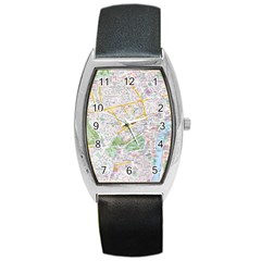 London City Map Barrel Style Metal Watch by Bedest