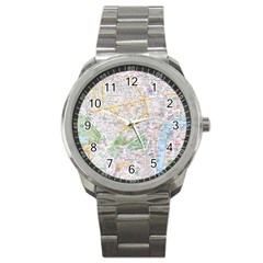 London City Map Sport Metal Watch by Bedest