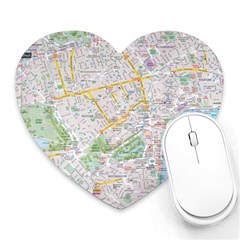 London City Map Heart Mousepad by Bedest