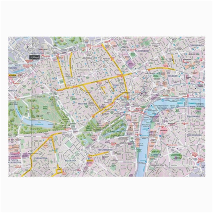 London City Map Large Glasses Cloth (2 Sides)