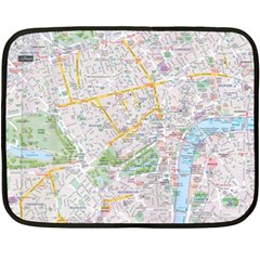 London City Map Two Sides Fleece Blanket (mini) by Bedest