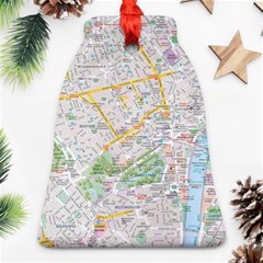 London City Map Bell Ornament (two Sides) by Bedest