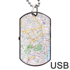 London City Map Dog Tag Usb Flash (one Side) by Bedest