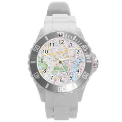 London City Map Round Plastic Sport Watch (l) by Bedest