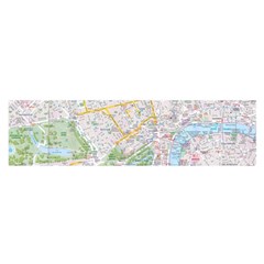 London City Map Oblong Satin Scarf (16  X 60 ) by Bedest