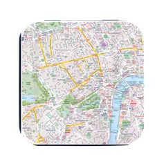 London City Map Square Metal Box (black) by Bedest