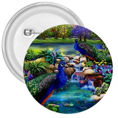 Peacocks  Fantasy Garden 3  Buttons by Bedest