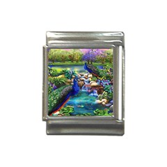 Peacocks  Fantasy Garden Italian Charm (13mm) by Bedest