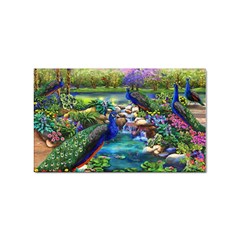 Peacocks  Fantasy Garden Sticker (rectangular) by Bedest