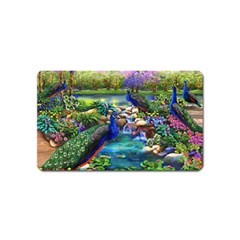 Peacocks  Fantasy Garden Magnet (name Card) by Bedest