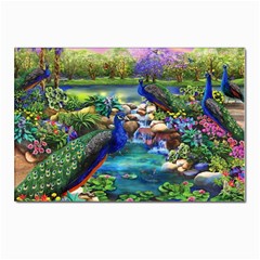 Peacocks  Fantasy Garden Postcards 5  X 7  (pkg Of 10) by Bedest