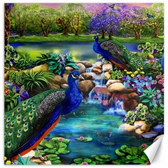 Peacocks  Fantasy Garden Canvas 12  X 12  by Bedest