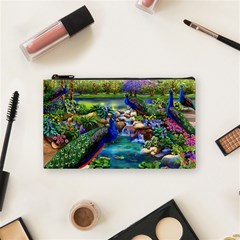 Peacocks  Fantasy Garden Cosmetic Bag (small) by Bedest