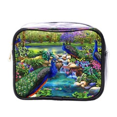 Peacocks  Fantasy Garden Mini Toiletries Bag (one Side) by Bedest