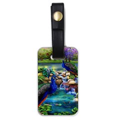 Peacocks  Fantasy Garden Luggage Tag (one Side) by Bedest