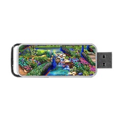 Peacocks  Fantasy Garden Portable Usb Flash (one Side) by Bedest