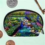 Peacocks  Fantasy Garden Accessory Pouch (Large) Front