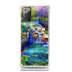 Peacocks  Fantasy Garden Samsung Galaxy Note 20 Tpu Uv Case by Bedest