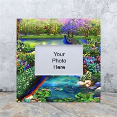 Peacocks  Fantasy Garden White Box Photo Frame 4  X 6  by Bedest