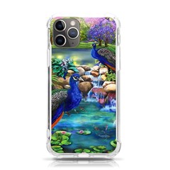 Peacocks  Fantasy Garden Iphone 11 Pro 5 8 Inch Tpu Uv Print Case by Bedest