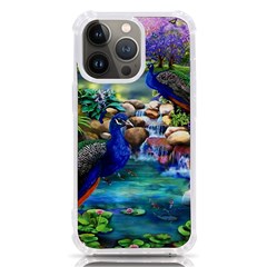 Peacocks  Fantasy Garden Iphone 13 Pro Tpu Uv Print Case by Bedest