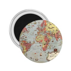 Vintage Old Antique World Map 2.25  Magnets