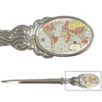 Vintage Old Antique World Map Letter Opener Front