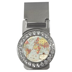 Vintage Old Antique World Map Money Clips (CZ) 