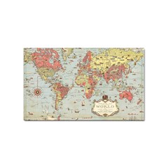 Vintage Old Antique World Map Sticker (rectangular) by Bedest